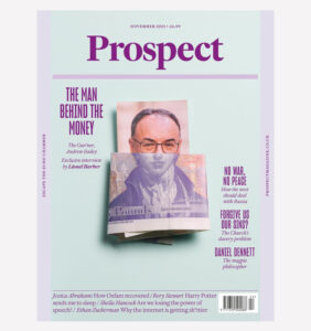 The front cover of the November 2023 issue of Prospect magazine